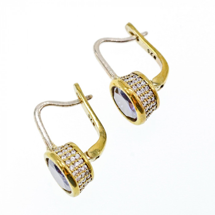 Sky Jewelry Серебряный комплект 925 проба с камнем Танзанит