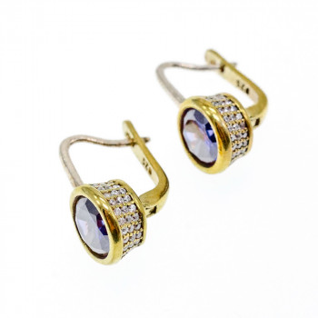 Sky Jewelry Серебряный комплект 925 проба с камнем Танзанит