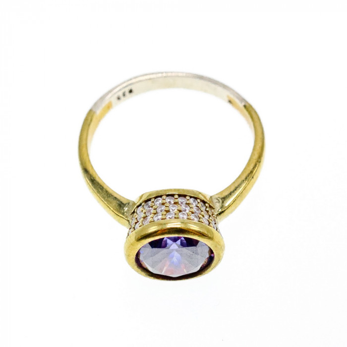 Sky Jewelry Серебряный комплект 925 проба с камнем Танзанит