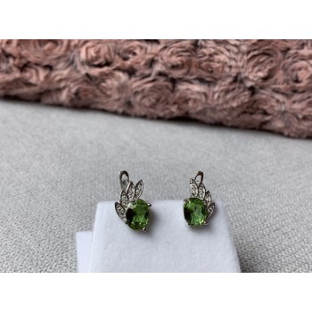 Sky Jewelry Серебряные серьги с камнем Александрит 925 проба