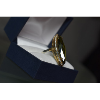 Sky Jewelry Серебряное кольцо 925 пробы с Зеленым Кварцем