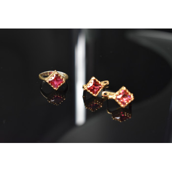 Sky Jewelry Серебряный комплект с камнями Алпанит