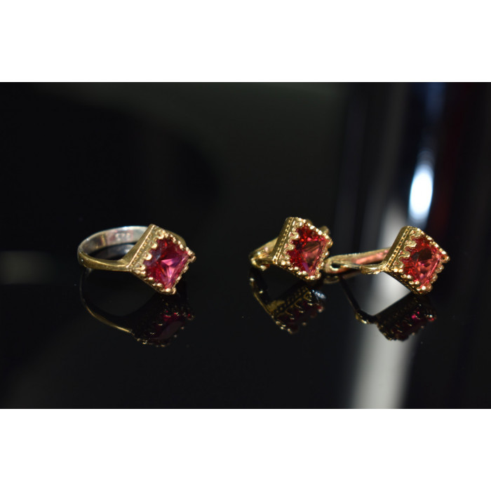 Sky Jewelry Серебряный комплект с камнями Алпанит