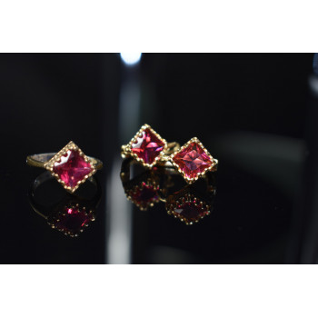 Sky Jewelry Серебряный комплект с камнями Алпанит