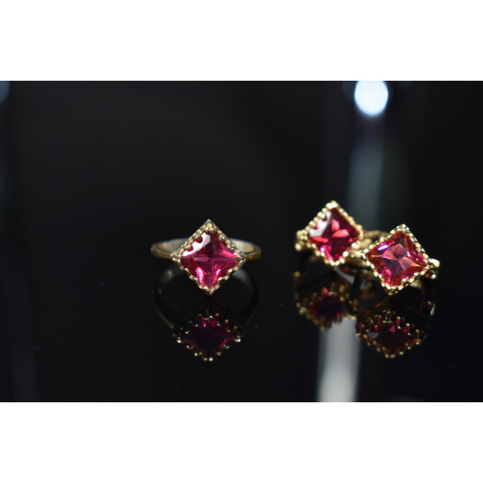 Sky Jewelry Серебряный комплект с камнями Алпанит