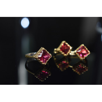 Sky Jewelry Серебряный комплект с камнями Алпанит