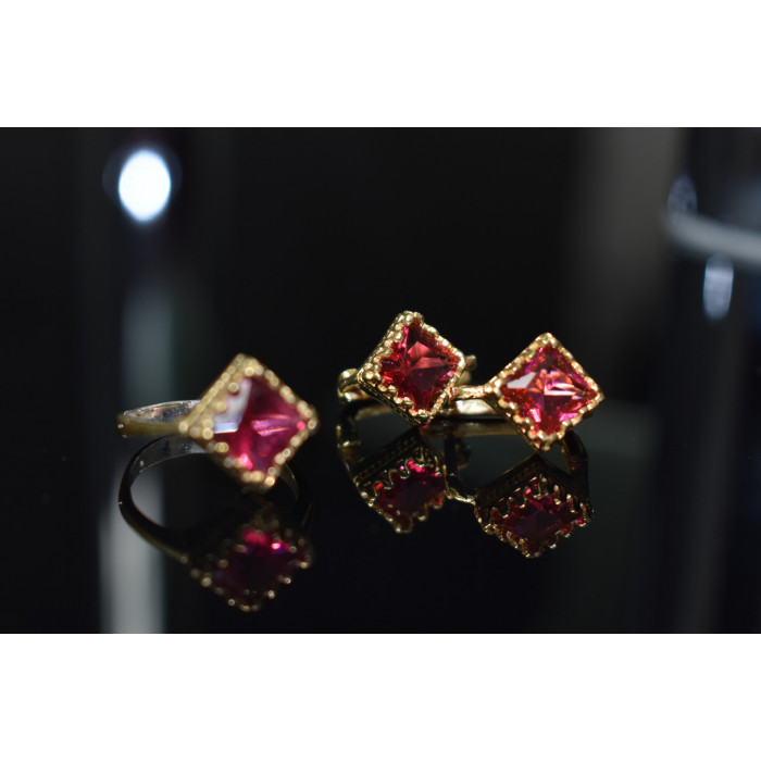 Sky Jewelry Серебряный комплект с камнями Алпанит