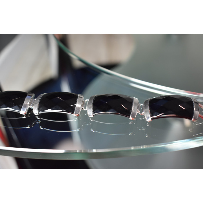 Sky Jewelry Серебряный браслет 925 проба с Черным Турмалином