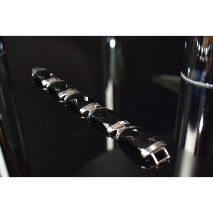 Sky Jewelry Серебряный браслет 925 проба с Черным Турмалином