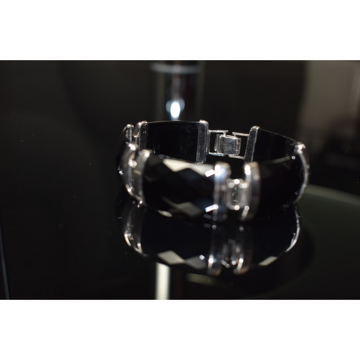 Sky Jewelry Серебряный браслет 925 проба с Черным Турмалином