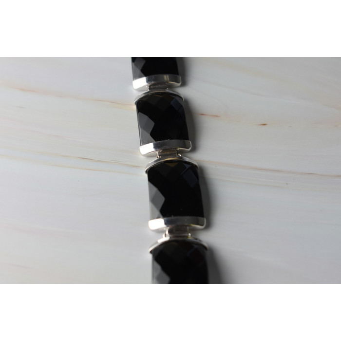 Sky Jewelry Серебряный браслет 925 проба с Черным Турмалином