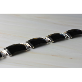 Sky Jewelry Серебряный браслет 925 проба с Черным Турмалином