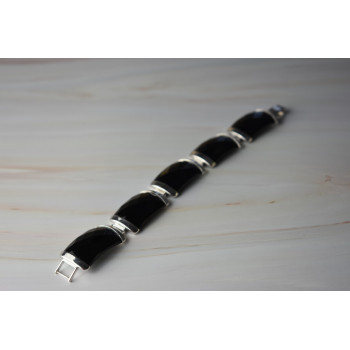 Sky Jewelry Серебряный браслет 925 проба с Черным Турмалином