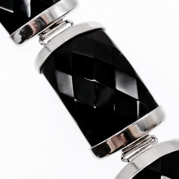 Sky Jewelry Серебряный браслет 925 проба с Черным Турмалином