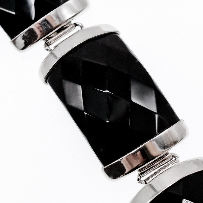 Sky Jewelry Серебряный браслет 925 проба с Черным Турмалином