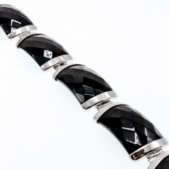 Sky Jewelry Серебряный браслет 925 проба с Черным Турмалином