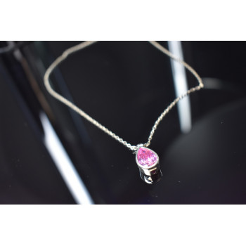 Sky Jewelry Серебряное ожерелье с камнем Розовая Шпинель