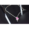 Sky Jewelry Серебряное ожерелье с камнем Розовая Шпинель