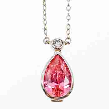 Sky Jewelry Серебряное ожерелье с камнем Розовая Шпинель