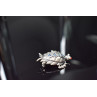 Sky Jewelry Серебряная брошь *Черепаха* с голубыми и красными фианитами