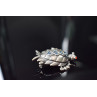 Sky Jewelry Серебряная брошь *Черепаха* с голубыми и красными фианитами