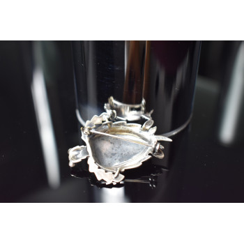 Sky Jewelry Серебряная брошь *Черепаха* с голубыми и красными фианитами