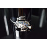 Sky Jewelry Серебряная брошь *Черепаха* с голубыми и красными фианитами
