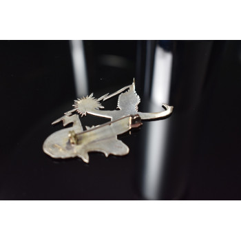 Sky Jewelry Винтажная Сиамская Серебряная Брошка