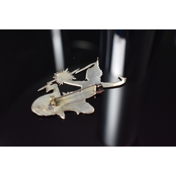 Sky Jewelry Винтажная Сиамская Серебряная Брошка