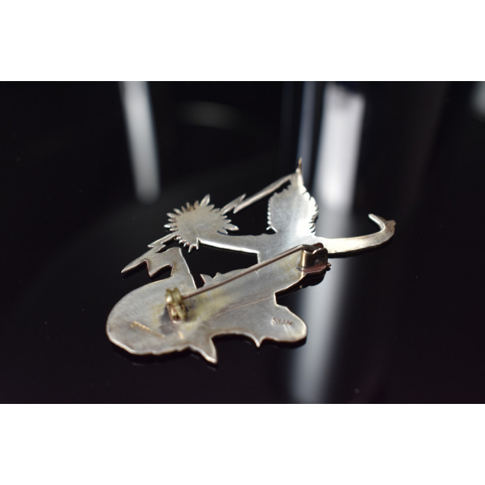 Sky Jewelry Винтажная Сиамская Серебряная Брошка