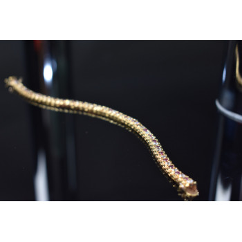 Sky Jewelry Серебряный браслет в позолоте 925 проба со Шпинелью и фианитами