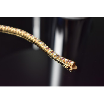 Sky Jewelry Серебряный браслет в позолоте 925 проба со Шпинелью и фианитами