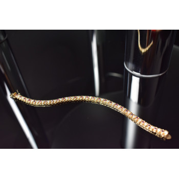 Sky Jewelry Серебряный браслет в позолоте 925 проба со Шпинелью и фианитами