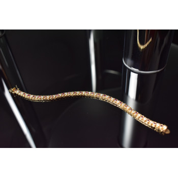 Sky Jewelry Серебряный браслет в позолоте 925 проба со Шпинелью и фианитами