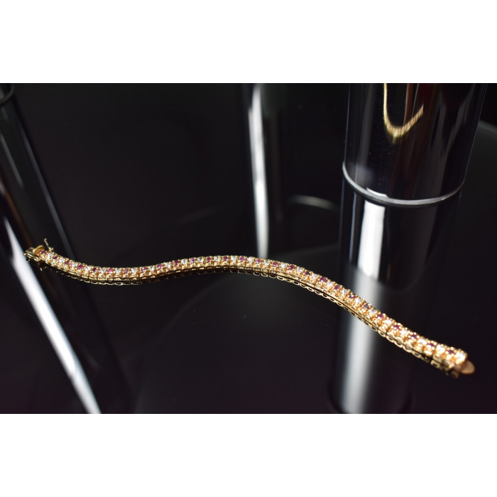 Sky Jewelry Серебряный браслет в позолоте 925 проба со Шпинелью и фианитами