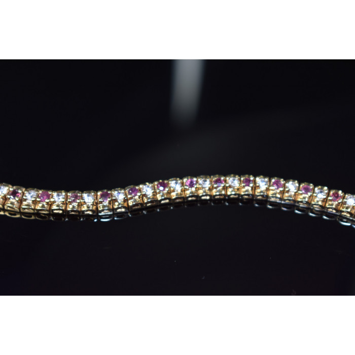 Sky Jewelry Серебряный браслет в позолоте 925 проба со Шпинелью и фианитами