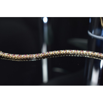 Sky Jewelry Серебряный браслет в позолоте 925 проба со Шпинелью и фианитами