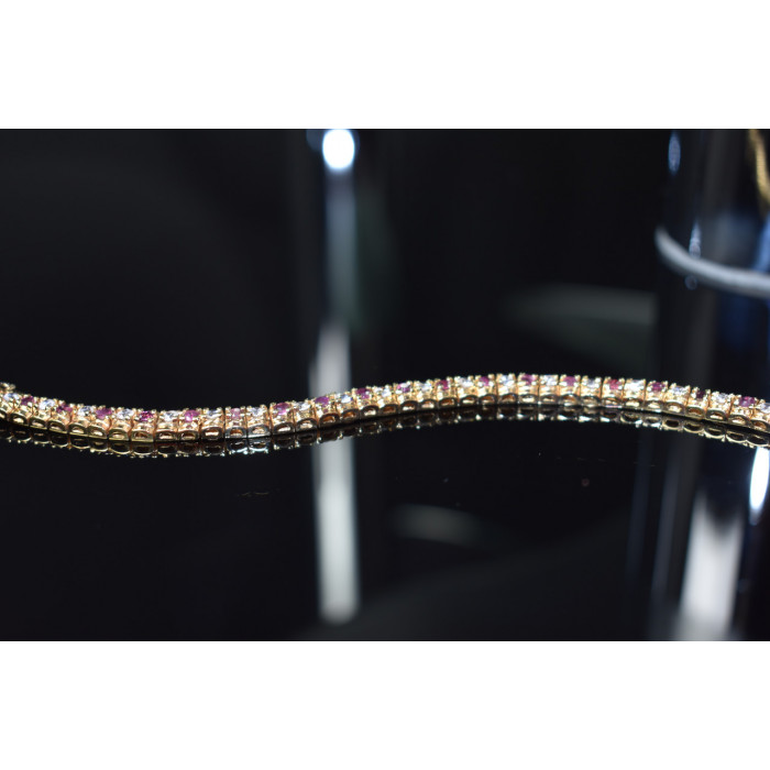 Sky Jewelry Серебряный браслет в позолоте 925 проба со Шпинелью и фианитами