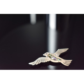 Sky Jewelry Винтажная брошь с камнем Гелиотис