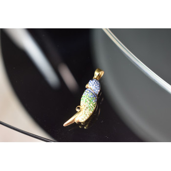 Sky Jewelry Серебряный кулон * Попугай * с фианитами