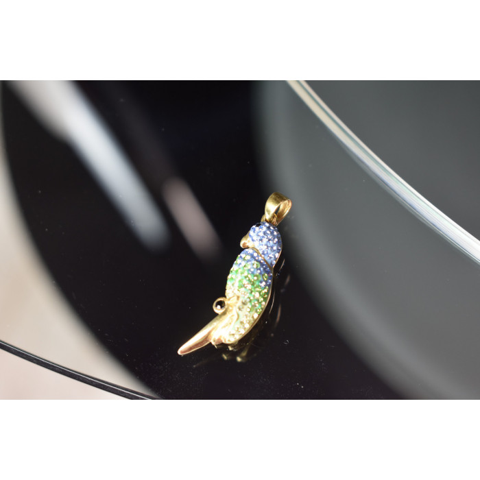 Sky Jewelry Серебряный кулон * Попугай * с фианитами