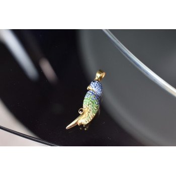 Sky Jewelry Серебряный кулон * Попугай * с фианитами