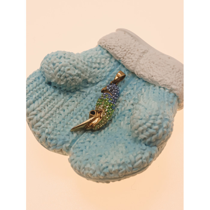 Sky Jewelry Серебряный кулон * Попугай * с фианитами