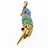 Sky Jewelry Серебряный кулон * Попугай * с фианитами