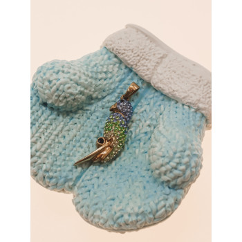 Sky Jewelry Серебряный кулон * Попугай * с фианитами