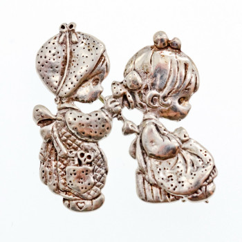 Sky Jewelry Винтажная брошь 925 пробы *Подружки