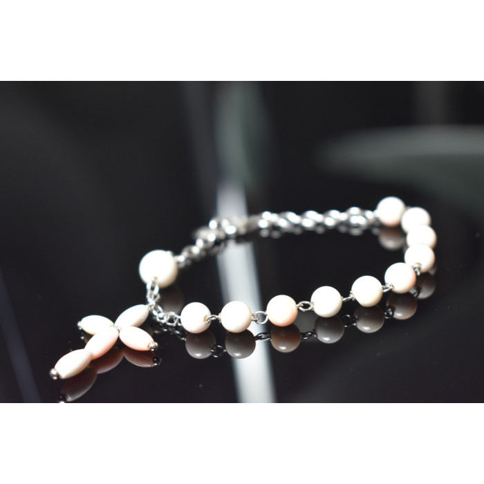 Sky Jewelry Серебряный браслет 925 пробы с Кораллом