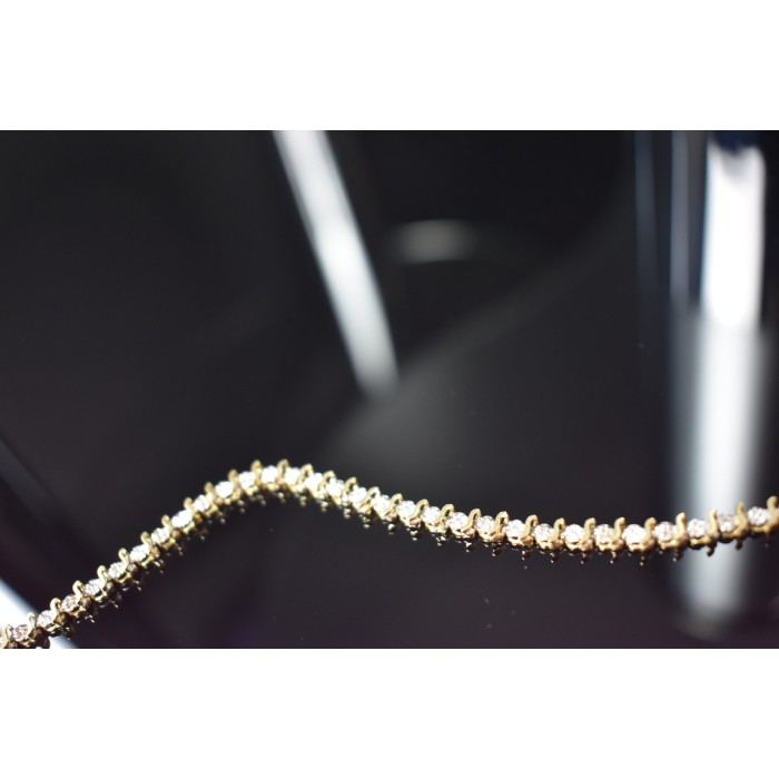 Sky Jewelry Золотой браслет 10К (417 проба ) с вставками из бриллиантов