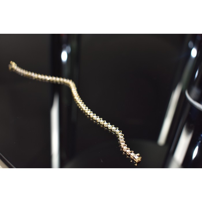 Sky Jewelry Золотой браслет 10К (417 проба ) с вставками из бриллиантов