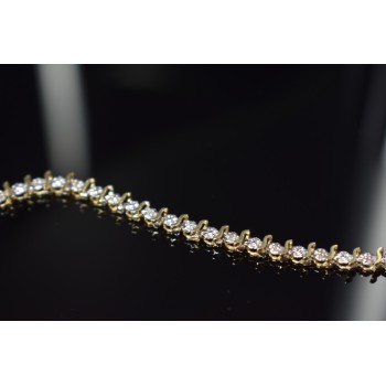 Sky Jewelry Золотой браслет 10К (417 проба ) с вставками из бриллиантов